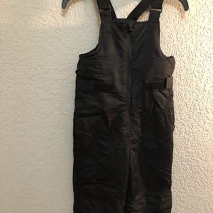 Swiss Tech black zip up snow bibs